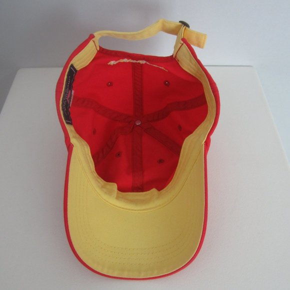 Vineyard Vines Hat Cap Mens One Size Red Yellow Whale Adjustable 100% Cotton - Picture 5 of 8